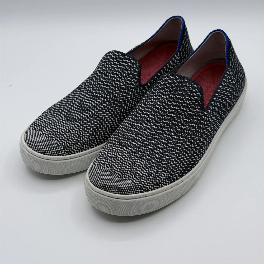 New Rothy's Blue White Maritime Gradient Slip-On Sneakers US 9.5